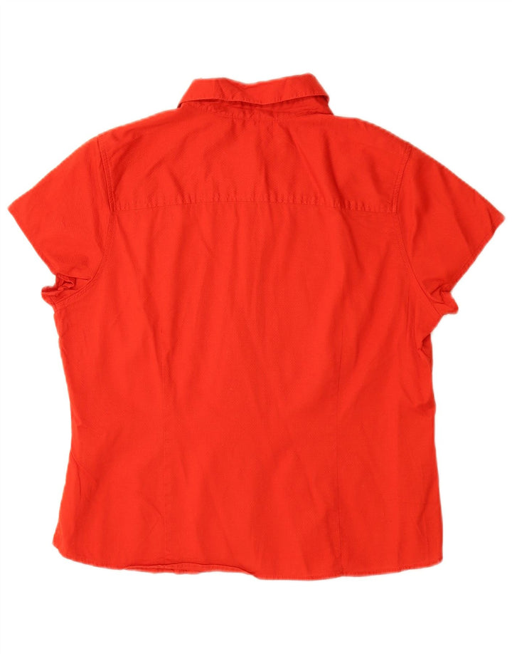 Mossimo Blusa de manga corta para mujer UK 44 Grande Algodón rojo