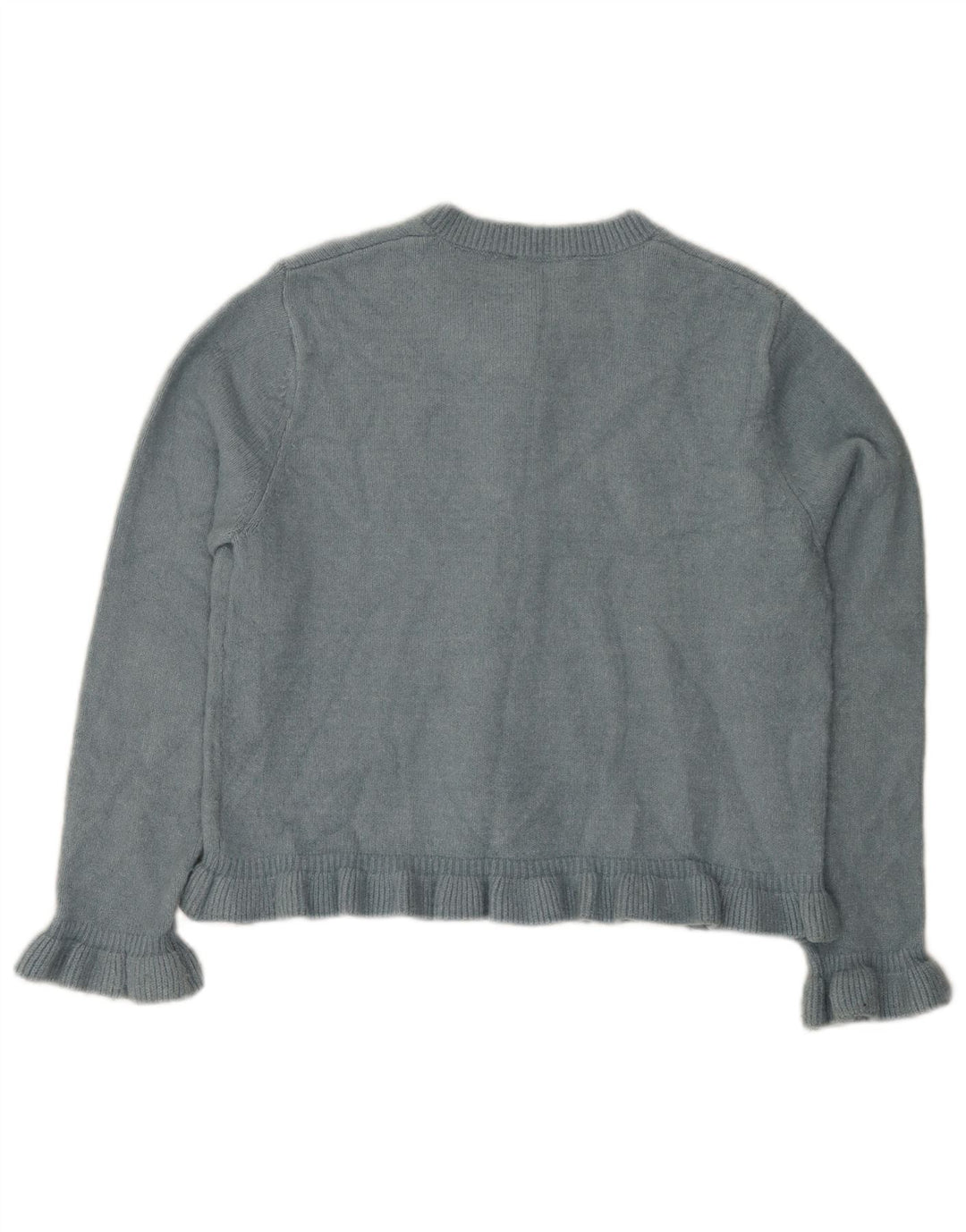 Zara Mujer Cárdigan Suéter UK 44 Poliéster Azul Medio