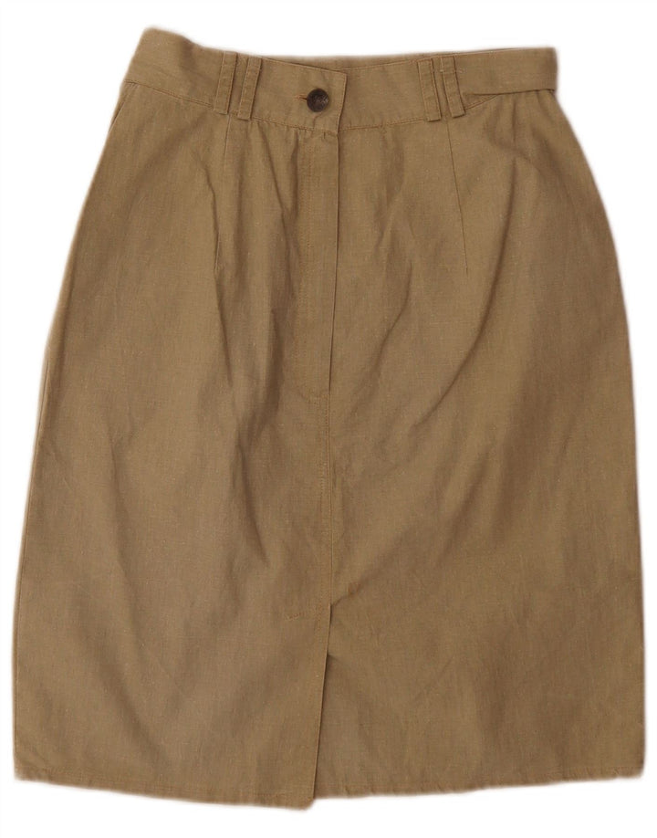 Falda lápiz vintage para mujer W26 pequeña caqui