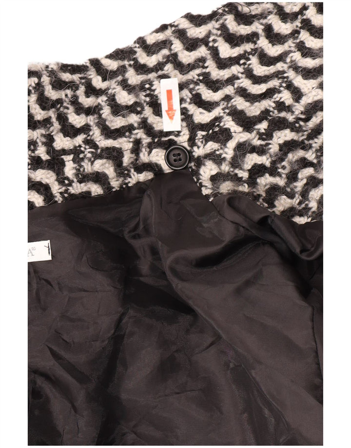 Abrigo vintage para mujer IT 50 XL Acetato geométrico negro