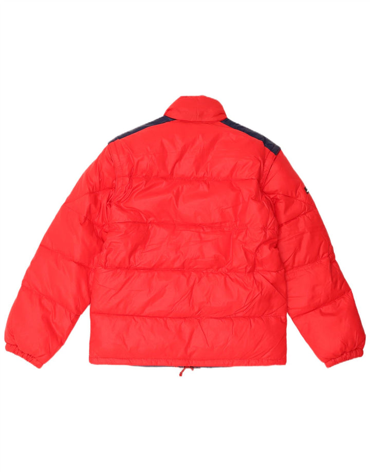Chaqueta acolchada vintage para hombre IT 44 XS Poliamida color block rojo