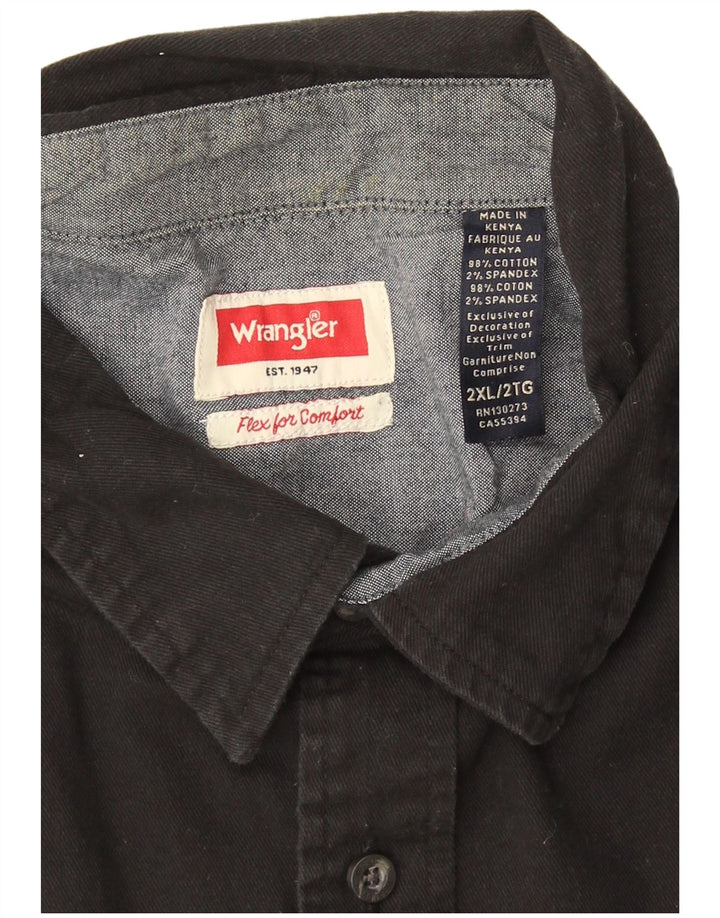 Wrangler Camisa Hombre 2XL Algodón Negro
