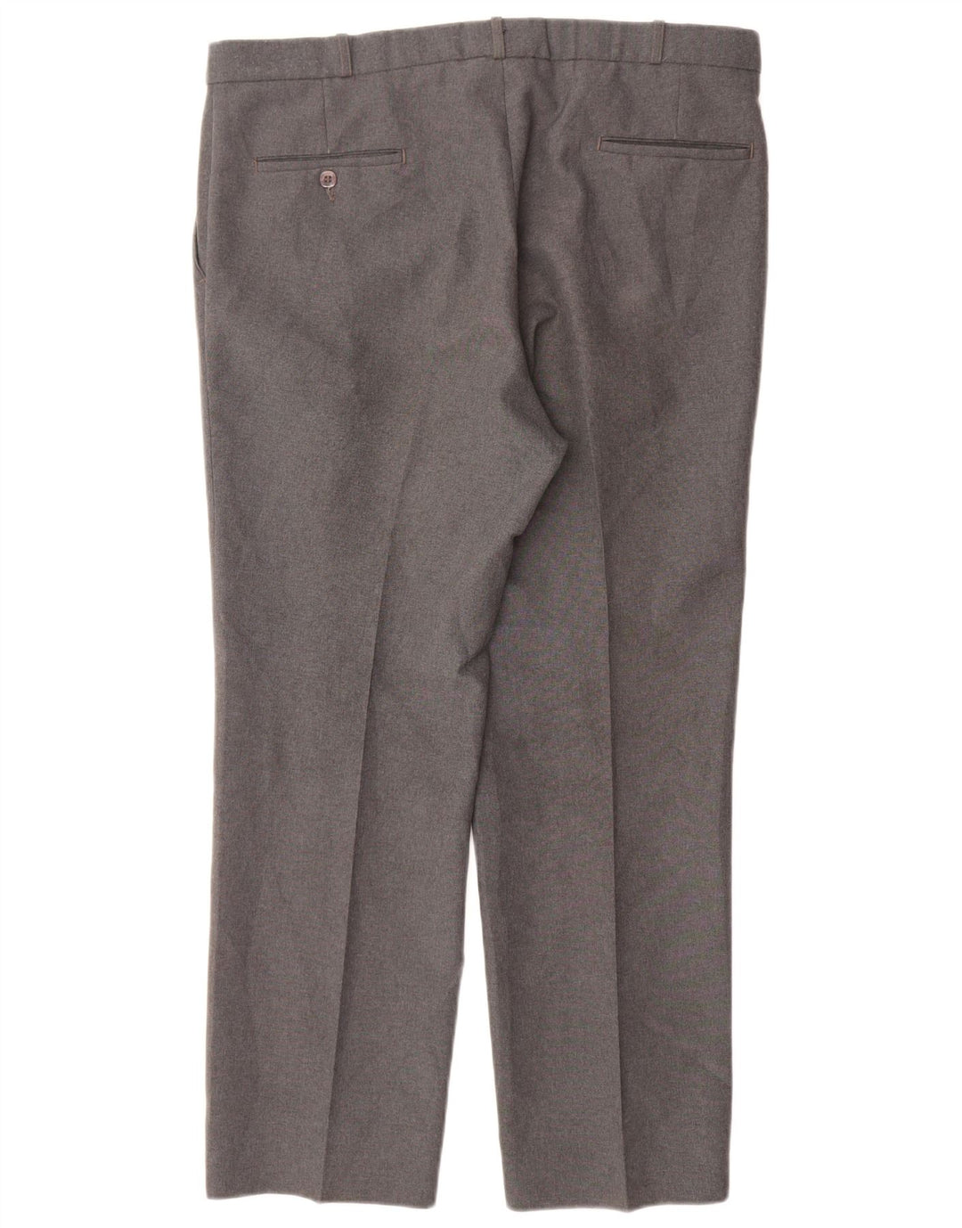 Farah Pantalón de traje con pinzas para hombre W38 L30 Poliéster gris