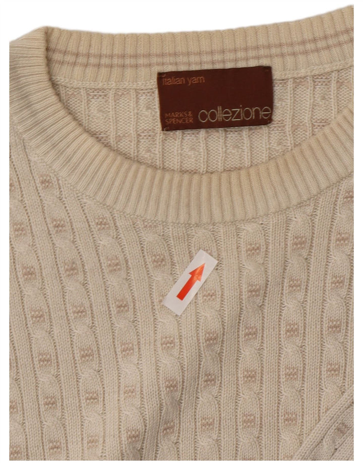 Marks & Spencer Suéter con Cuello Redondo para Hombre Acrílico Blanco Roto Medio