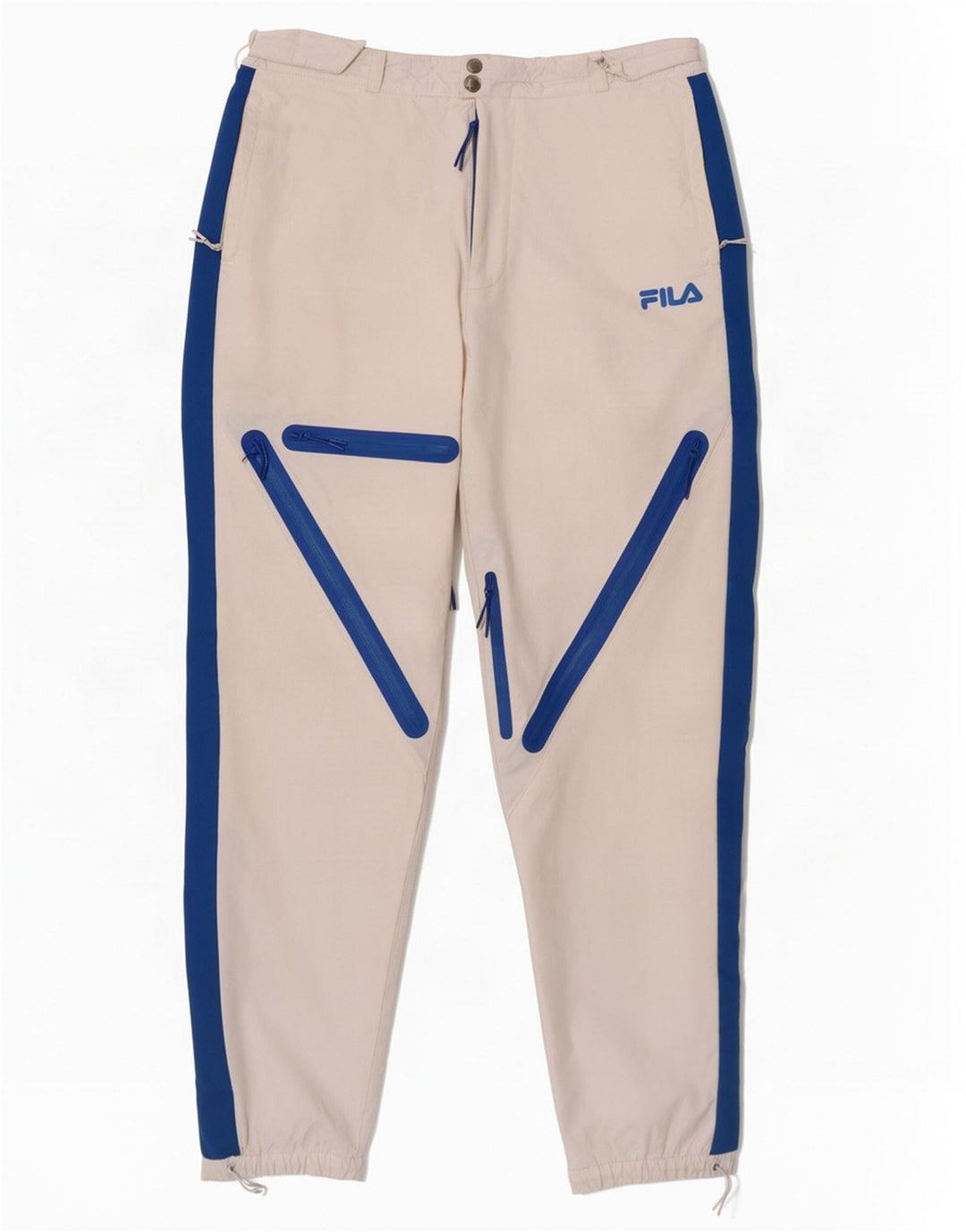 Fila - Pantalones de esquí para hombre, nailon color block mediano, color blanco
