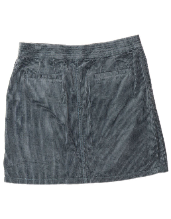 MONSOON Falda de pana para mujer Reino Unido 46 Grande W34 Algodón verde