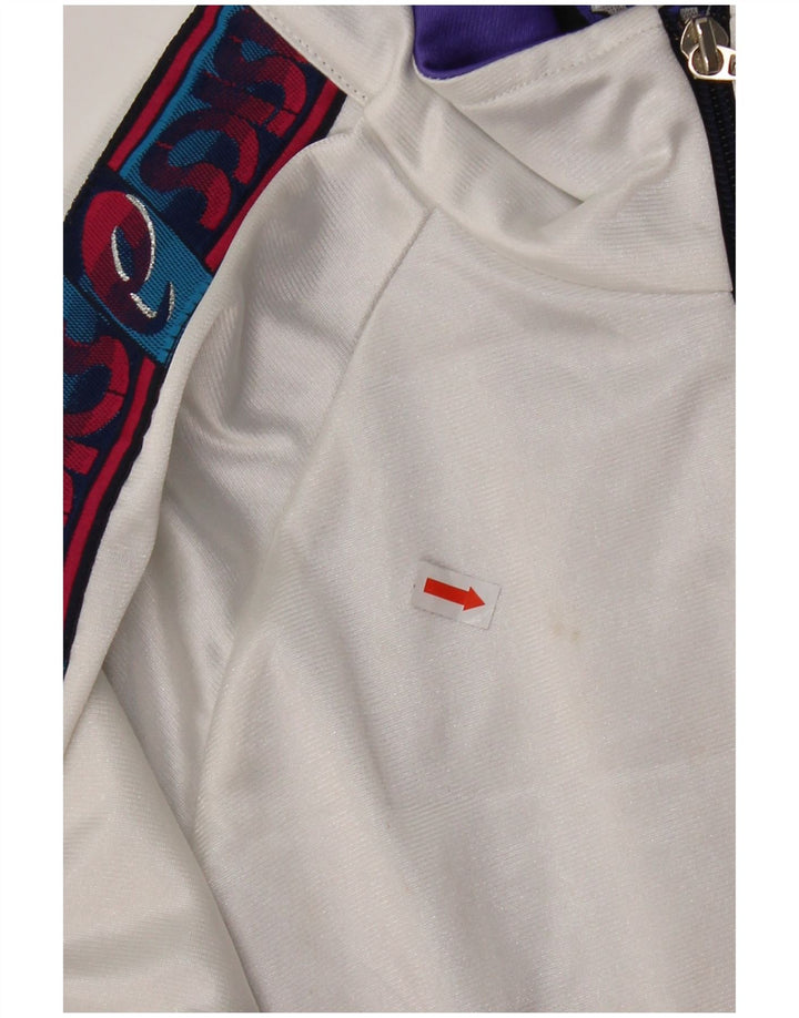 Asics Mens Graphic Chándal Top Chaqueta IT 52 Grande Azul Marino Colorblock