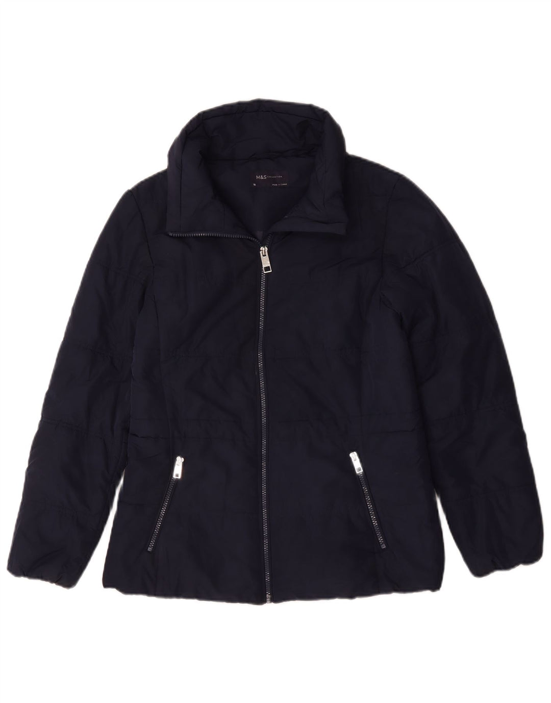 Marks & Spencer Chaqueta acolchada para mujer UK 10 Small Poliéster azul marino