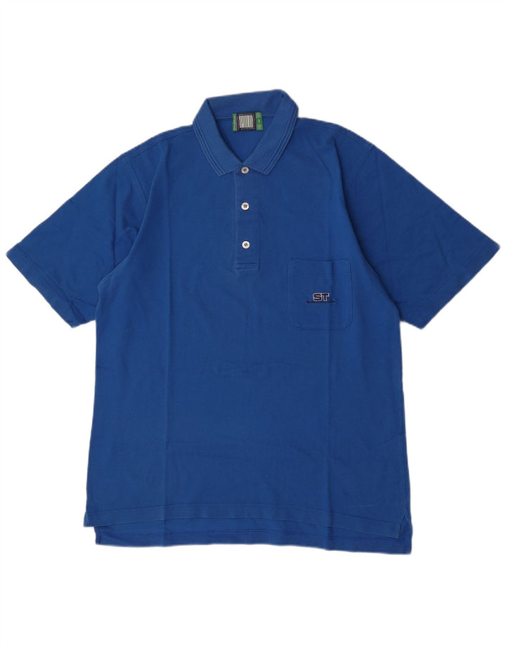 Sergio Tacchini Polo Hombre IT 50 Grande Algodón Azul