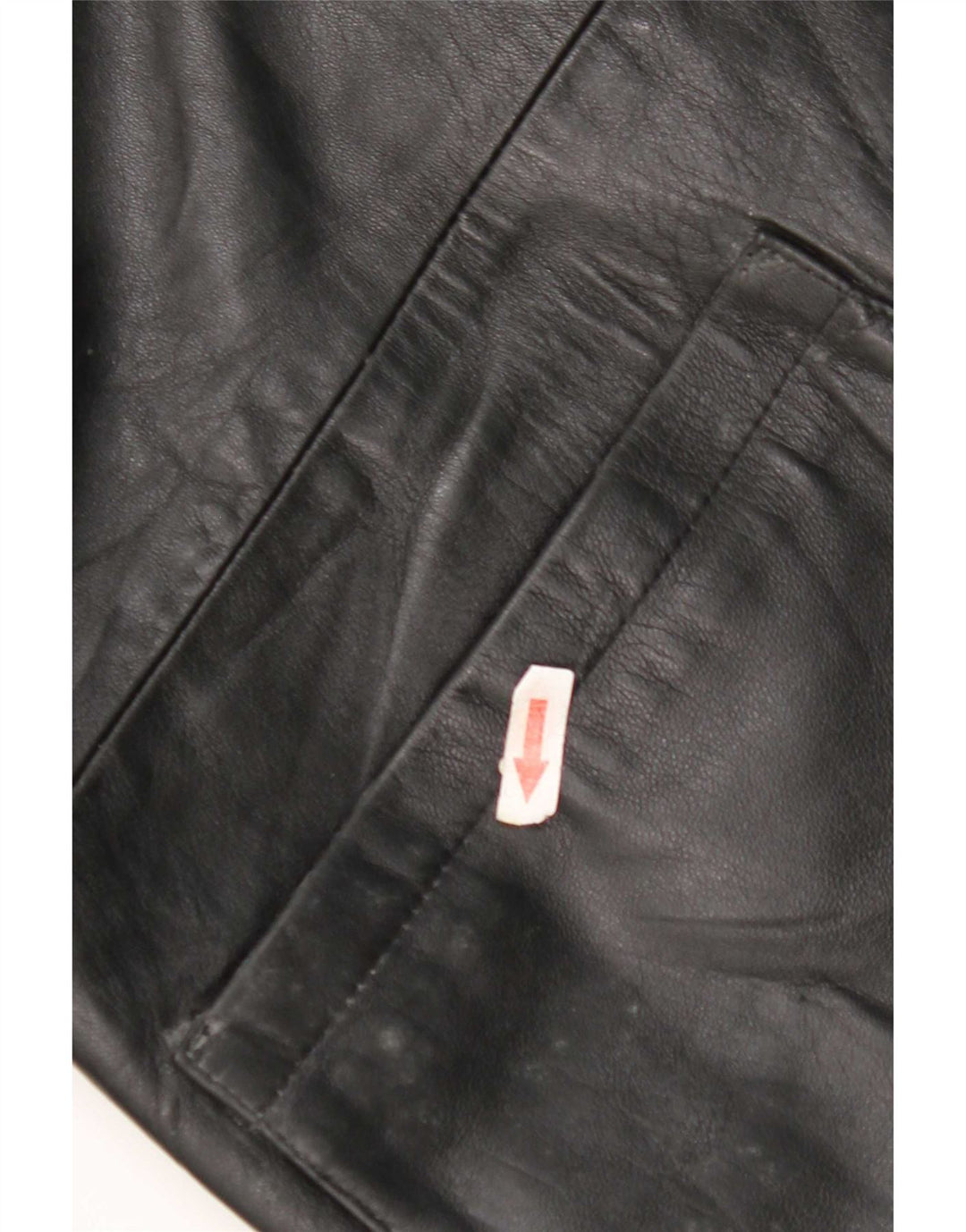 Chaqueta de cuero vintage para hombre IT 52 XL Negro