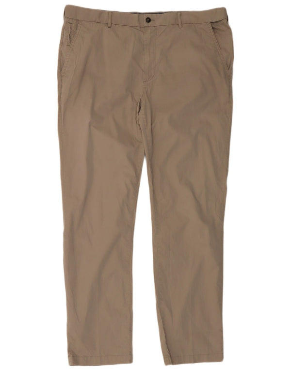 Marks & Spencer Pantalón chino recto azul Harbor para hombre W42 L35 Beige
