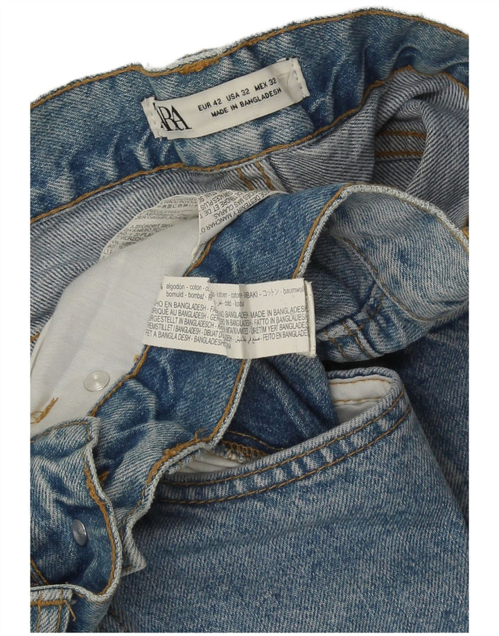 Zara Mens Capri Jeans EU 42 Grande W32 L23 Algodón Azul