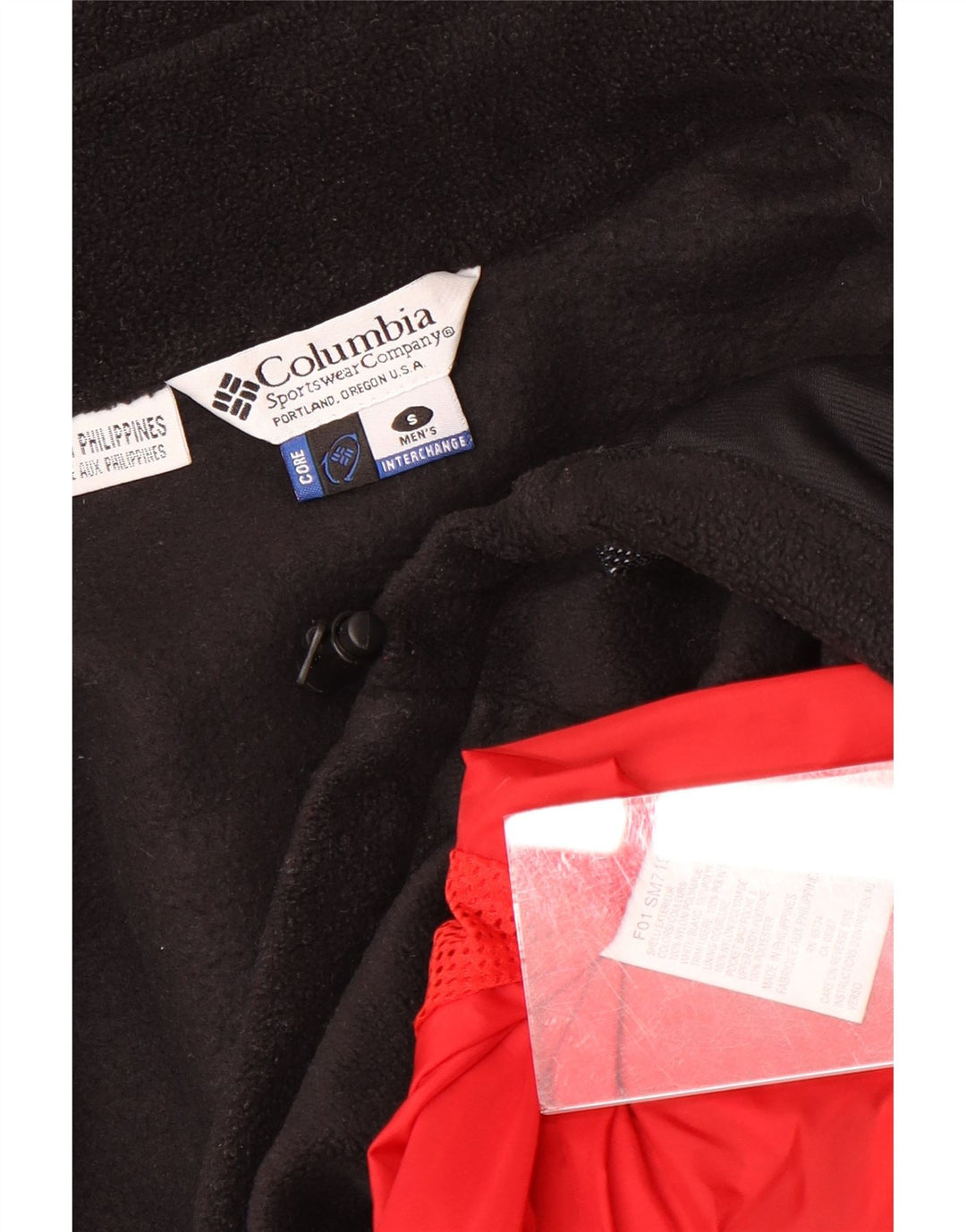 Columbia Chaqueta cortavientos Interchange para hombre Reino Unido 36 Small Rojo Colorblock