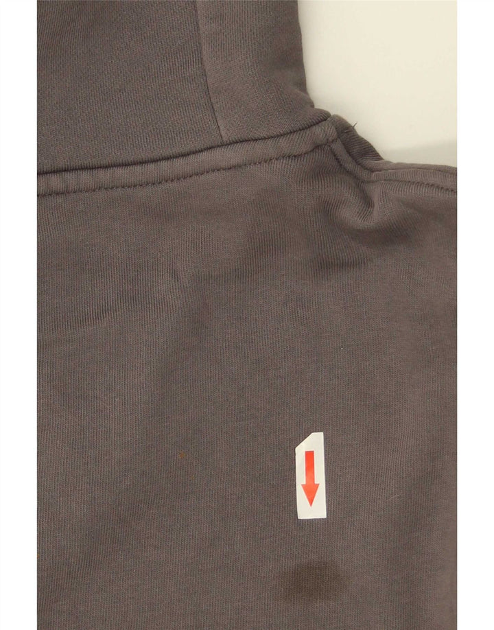 Zara Hombre Sudadera Con Capucha Jersey Gris Medio Algodón