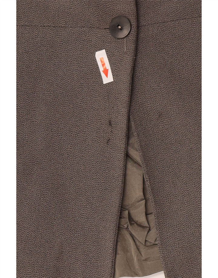 Marella Chaqueta Blazer de 2 Botones para Mujer UK 46 Grande Viscosa Gris