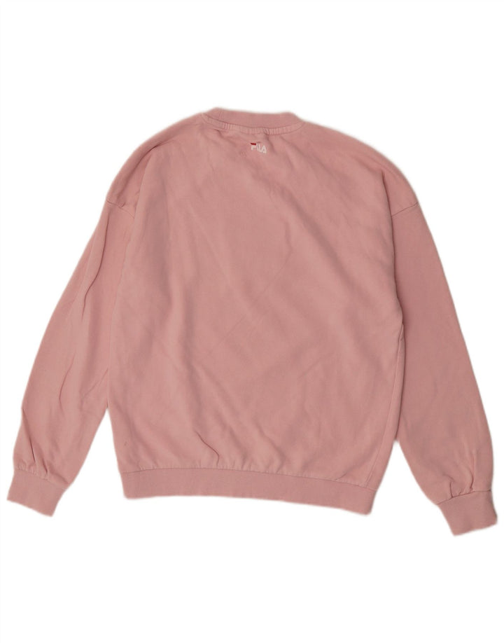 Fila Sudadera gráfica para mujer Jumper UK 14 Algodón rosa medio