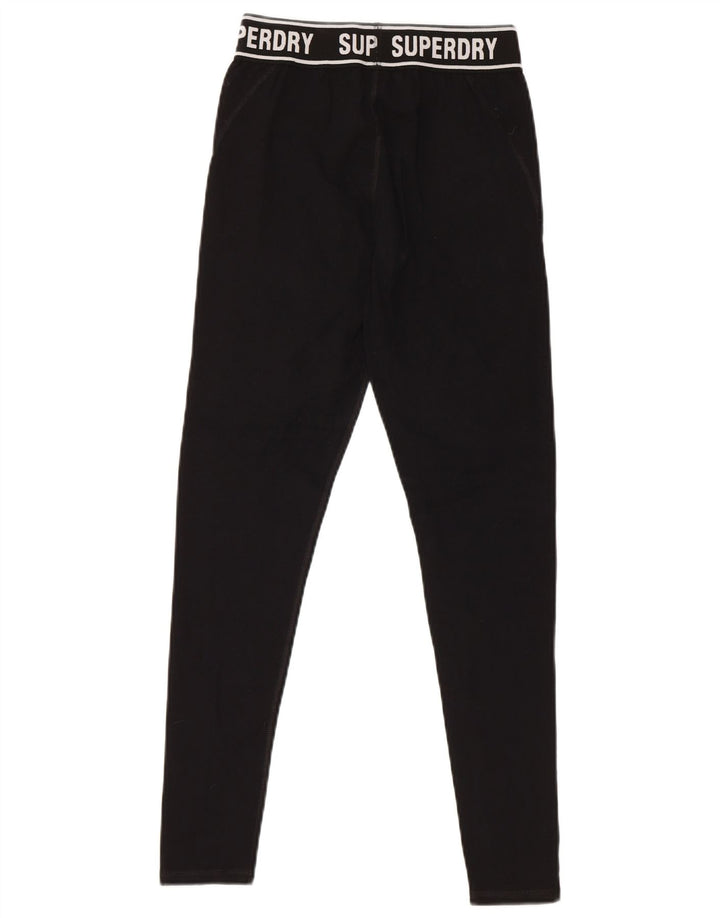 SUPERDRY Leggings gráficos para mujer UK 8 Small Algodón negro