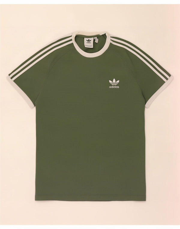 Adidas - Camiseta para hombre, talla grande, color verde, algodón
