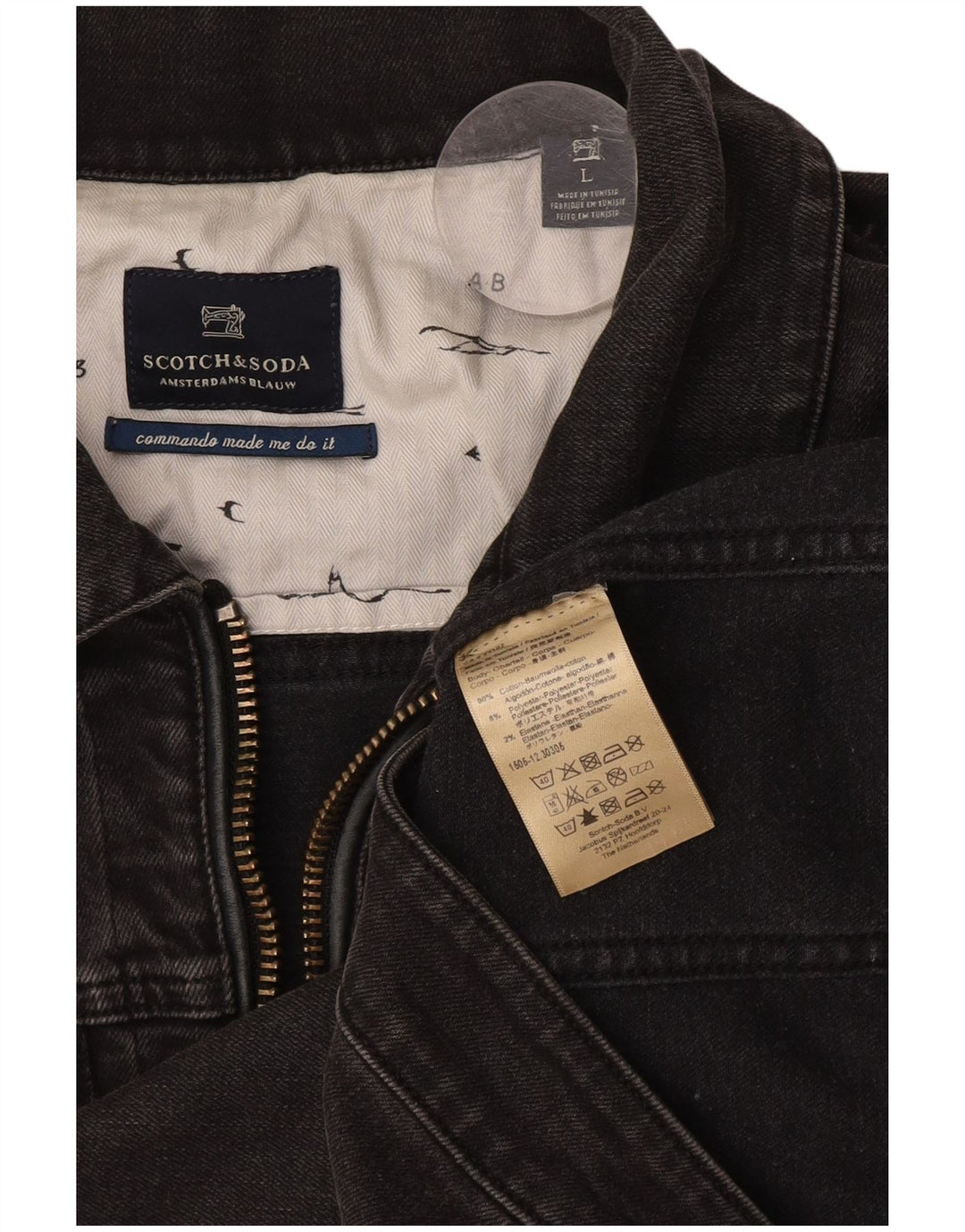 Scotch & Soda Chaqueta Vaquera para Mujer UK 46 Grande Algodón Gris