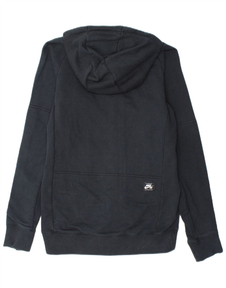 NIKE Sudadera con capucha y cremallera para hombre, talla pequeña, algodón negro