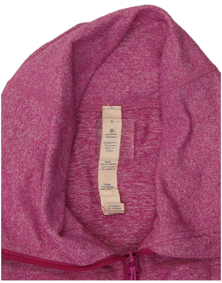 Lululemon - Chaqueta de chándal para mujer, talla 6, poliéster moteado rosa mediano