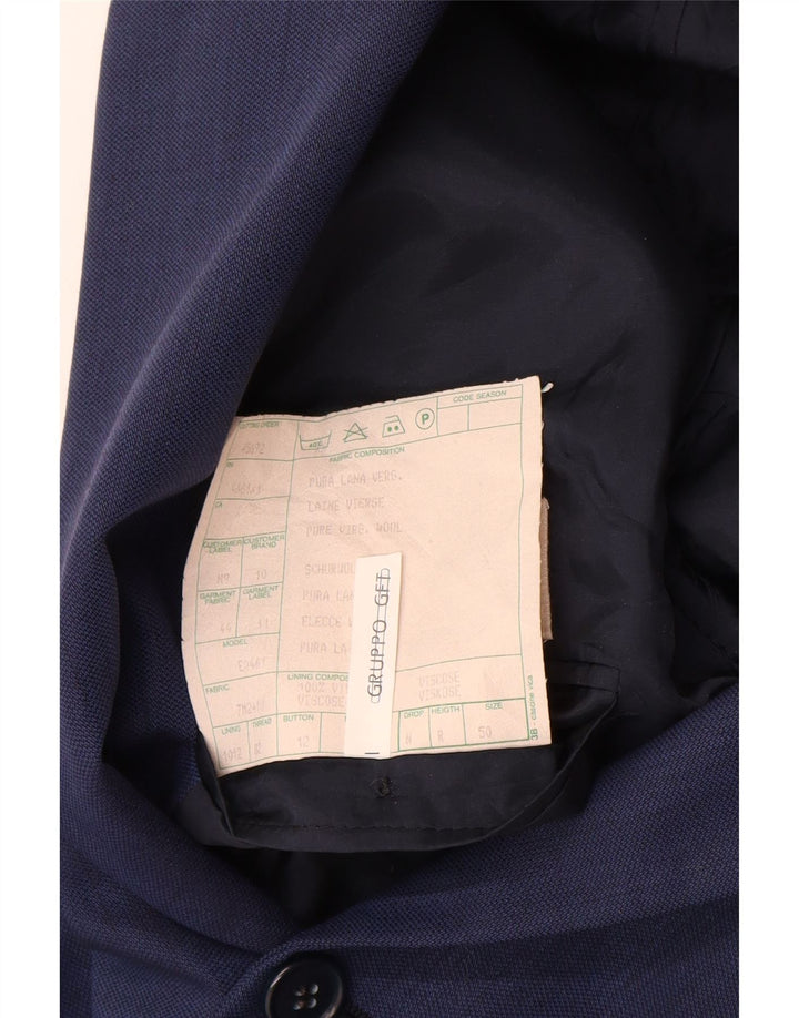 EMANUEL UNGARO Chaqueta tipo blazer de 3 botones para hombre IT 50 Grande Azul marino