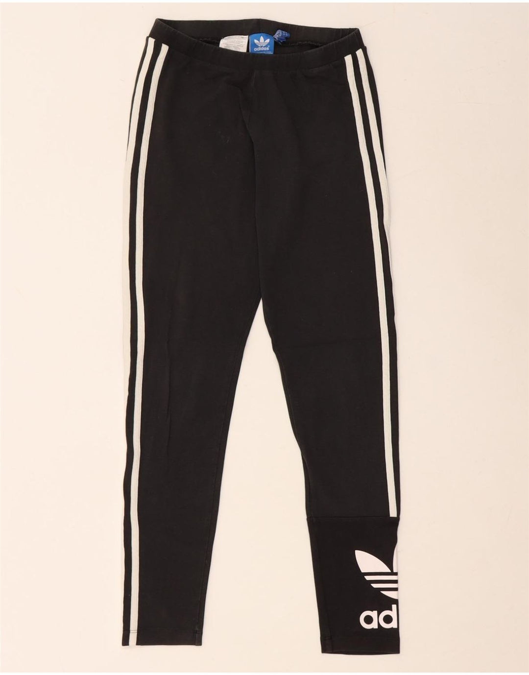 ADIDAS Leggings gráficos para mujer Reino Unido 10 Pequeño algodón negro