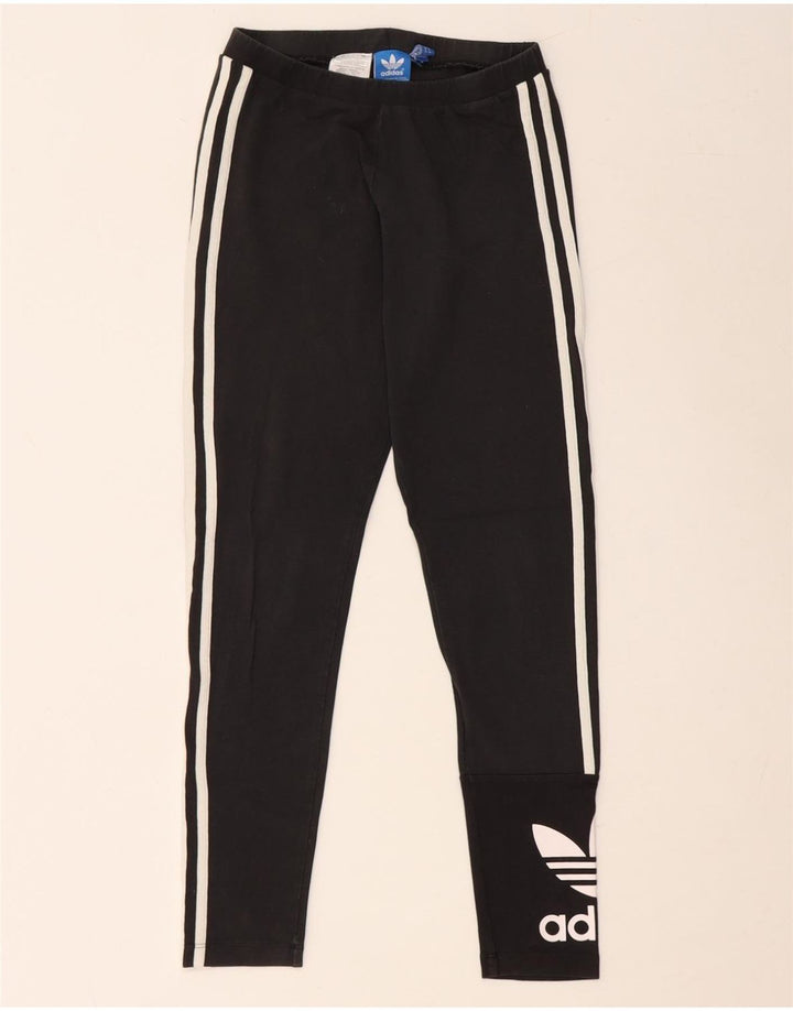 ADIDAS Leggings gráficos para mujer Reino Unido 10 Pequeño algodón negro
