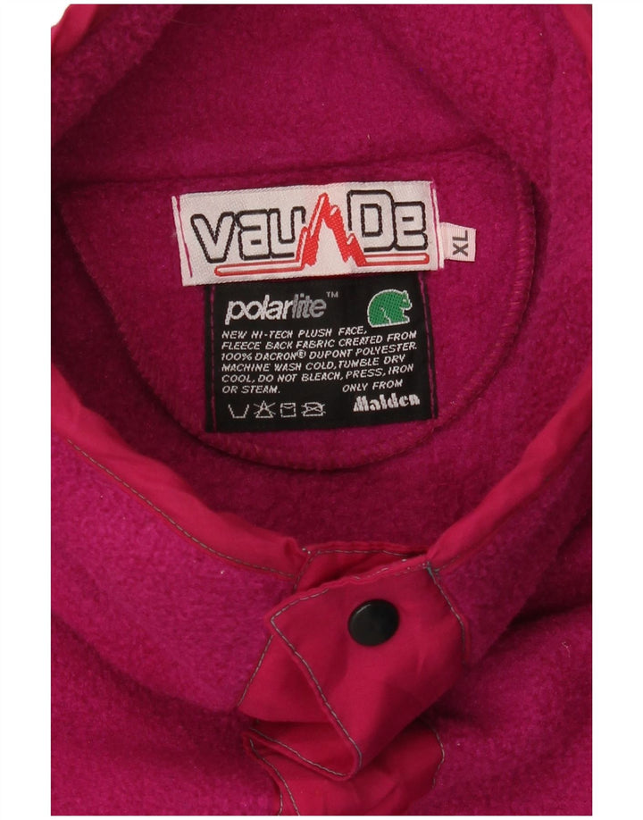 VAUDE Jersey de forro polar con cuello abotonado para hombre XL Multicolor Colorblock