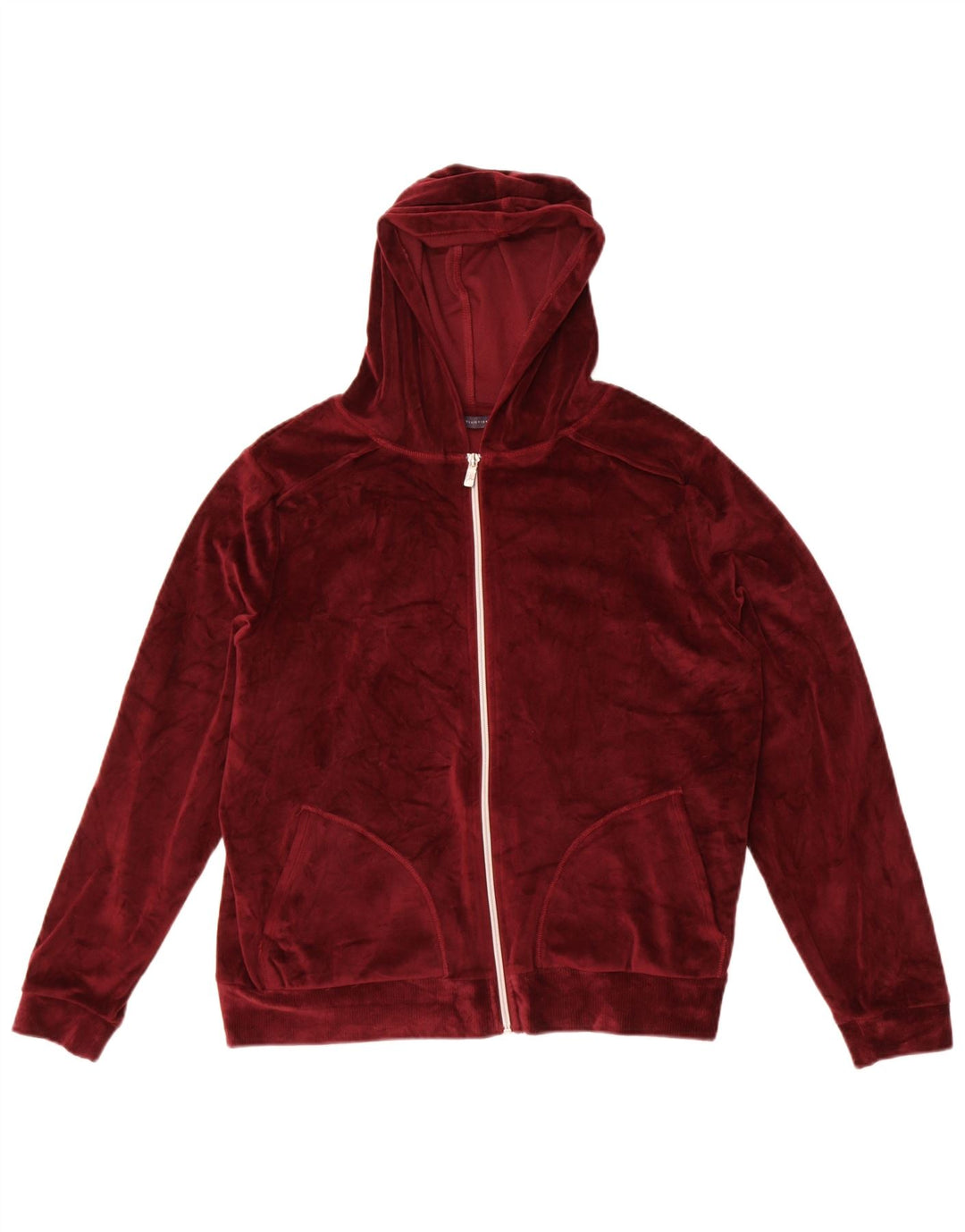 Marks & Spencer Suéter con capucha y cremallera extragrande para mujer UK 12 Medium Borgoña