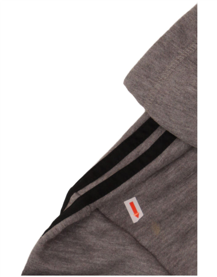 ADIDAS Mens Climalite Zip Hoodie Sweater Medium Grey Cotton