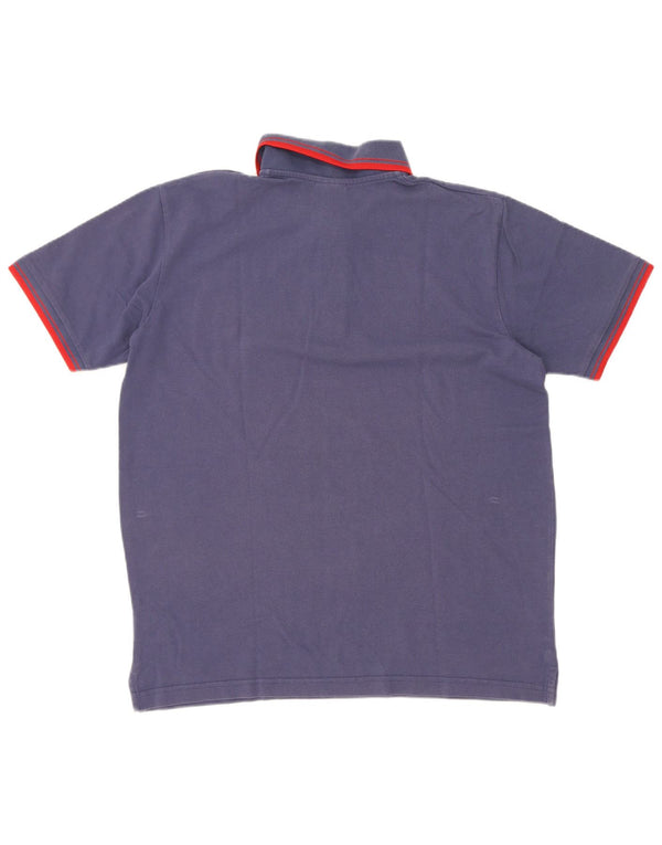 Polo Lee para hombre de algodón azul grande