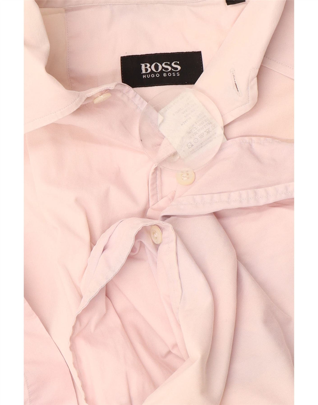 Camisa HUGO BOSS Hombre Manga Corta Algodón Rosa Medio
