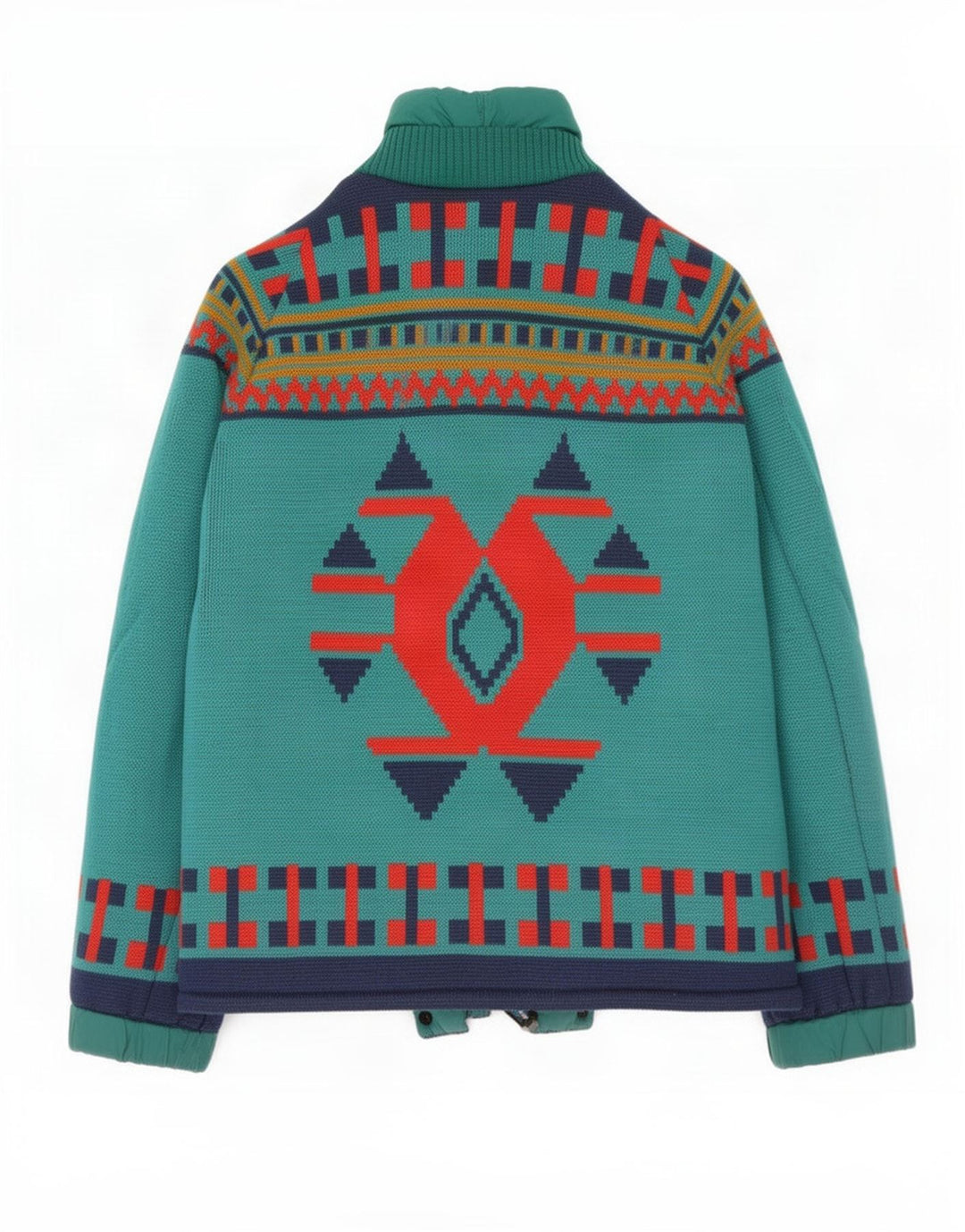 Brunik Chaqueta reversible para hombre ES 38 Verde medio Geométrico