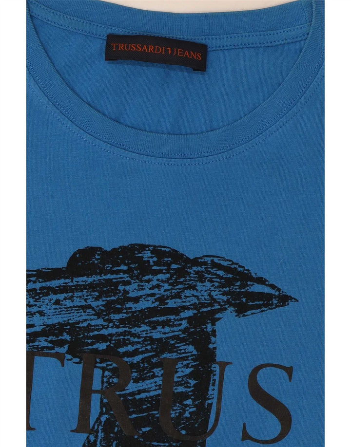 Camiseta Trussardi Jeans Hombre Graphic Top Azul Medio