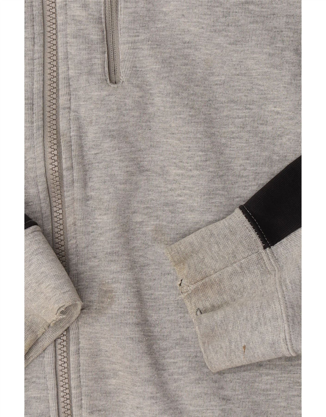 Nike - Sudadera con capucha y cremallera para hombre, algodón gris medio con bloques de color