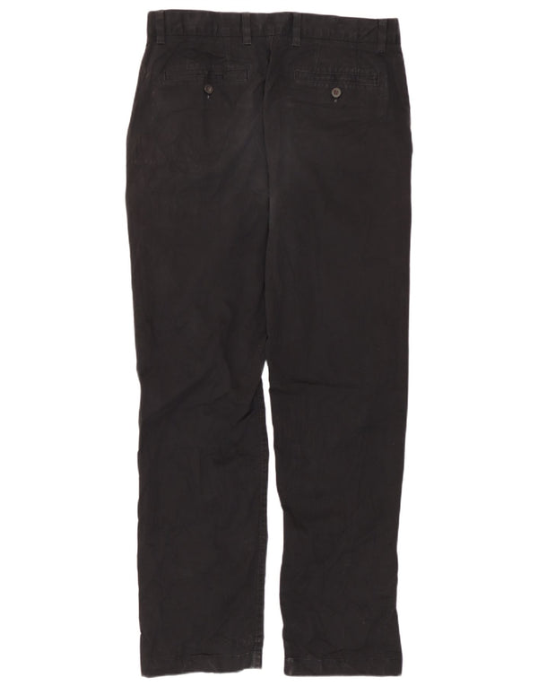 John Lewis Pantalones chinos rectos para hombre W32 L29 Algodón negro