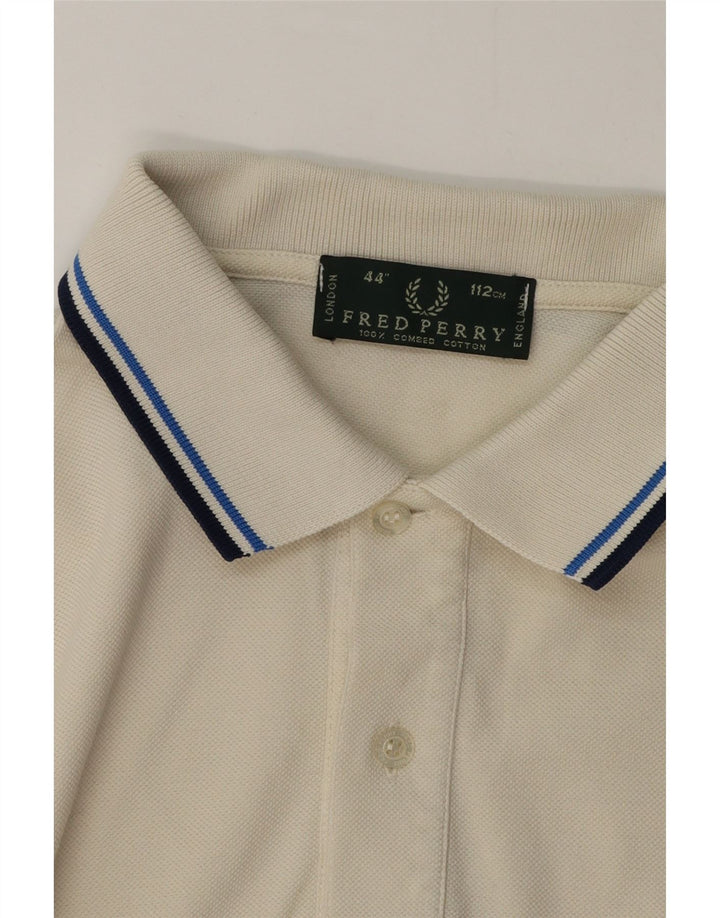Fred Perry Polo De Hombre De Algodón A Rayas Blanco Medio