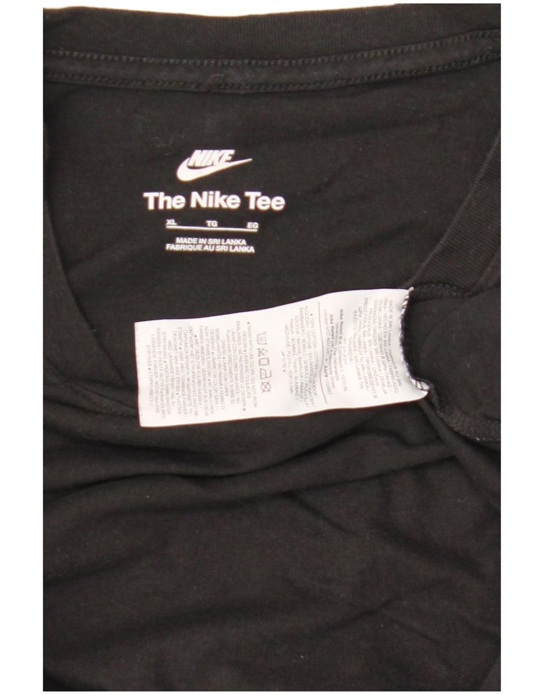 Camiseta Nike Hombre Top XL Algodón Negro