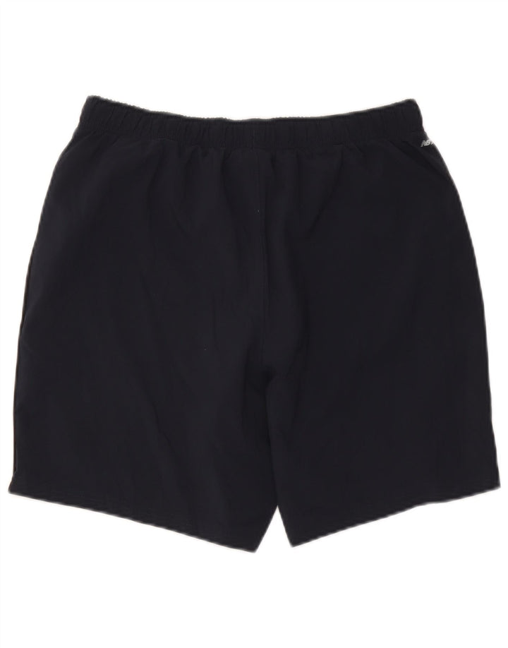Pantalones cortos deportivos New Balance para hombre azul marino mediano