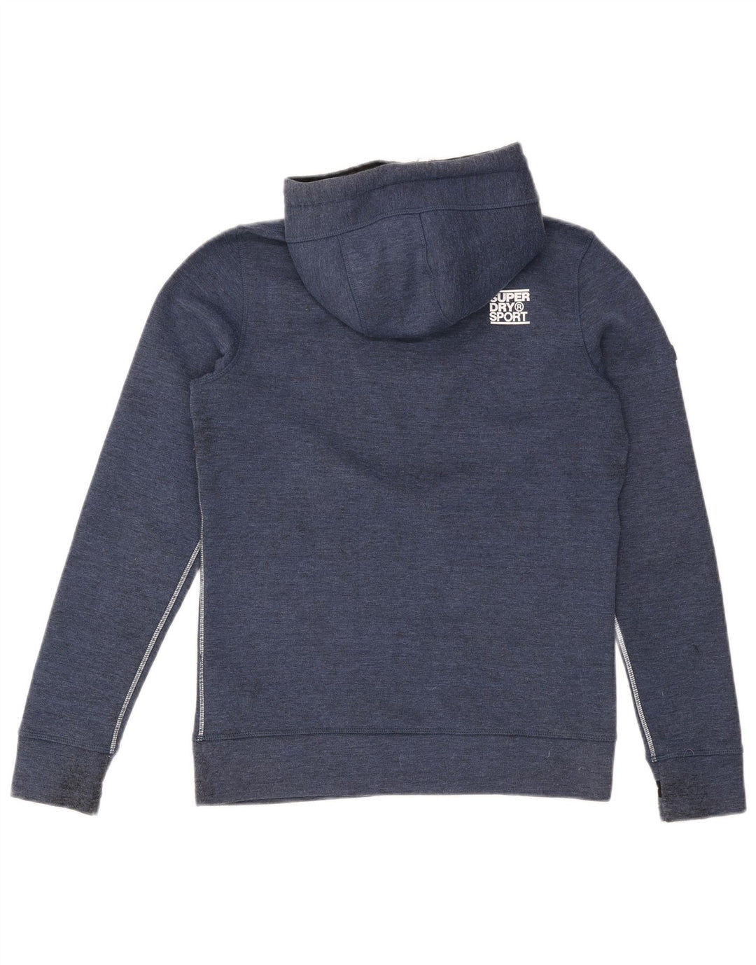 Superdry Jersey con capucha gráfica para hombre, talla pequeña, poliéster azul marino