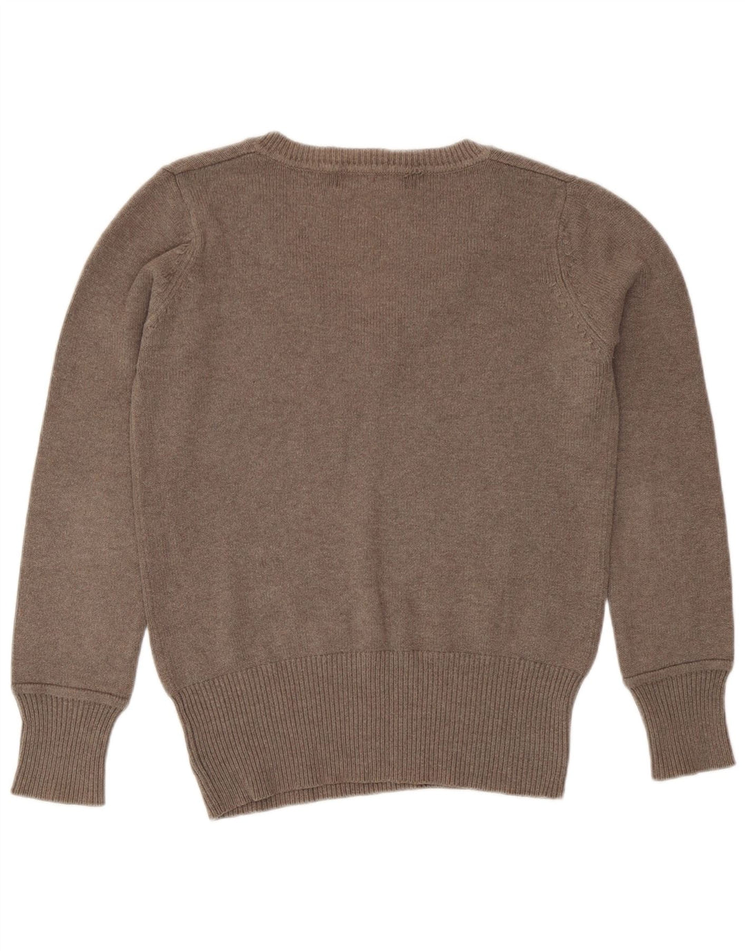 Zara Mujer Jersey con Cuello en V Jersey UK 44 Marrón Medio