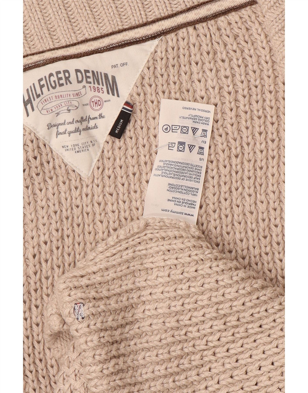 Tommy Hilfiger Suéter tipo cárdigan de manga corta para mujer UK 44 Gris medio