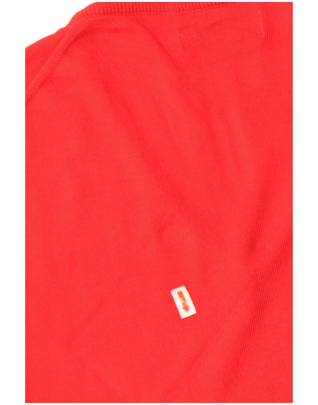 Zara Hombre Jersey Cuello Pico XL Rojo Algodón