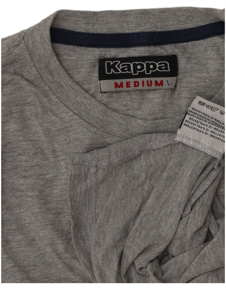 Camiseta Kappa Hombre Top Algodón Moteado Gris Medio
