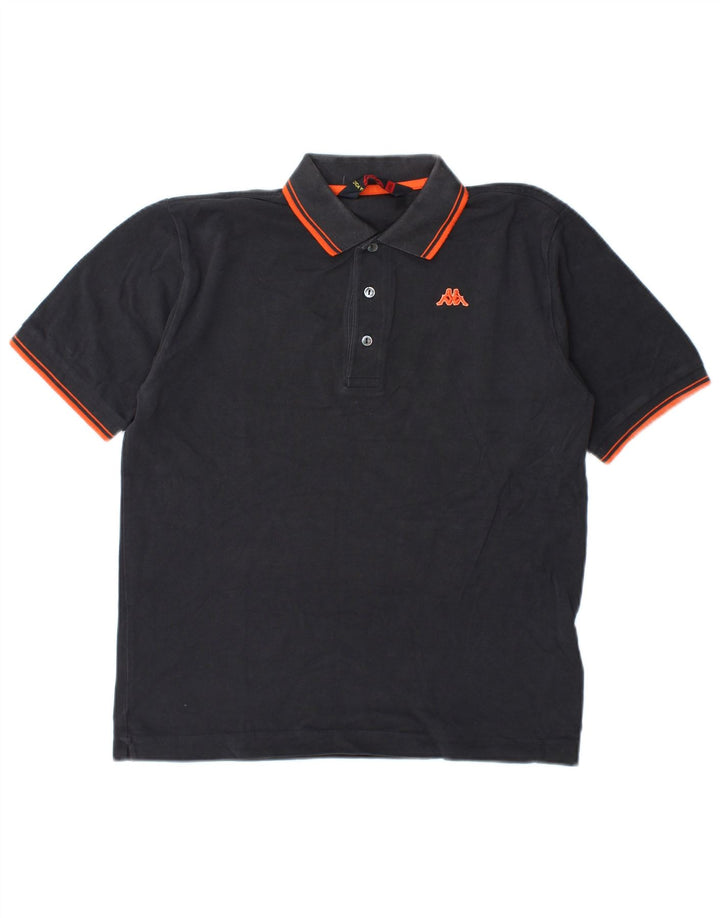 Polo Kappa Hombre De Algodón A Rayas Gris Pequeño