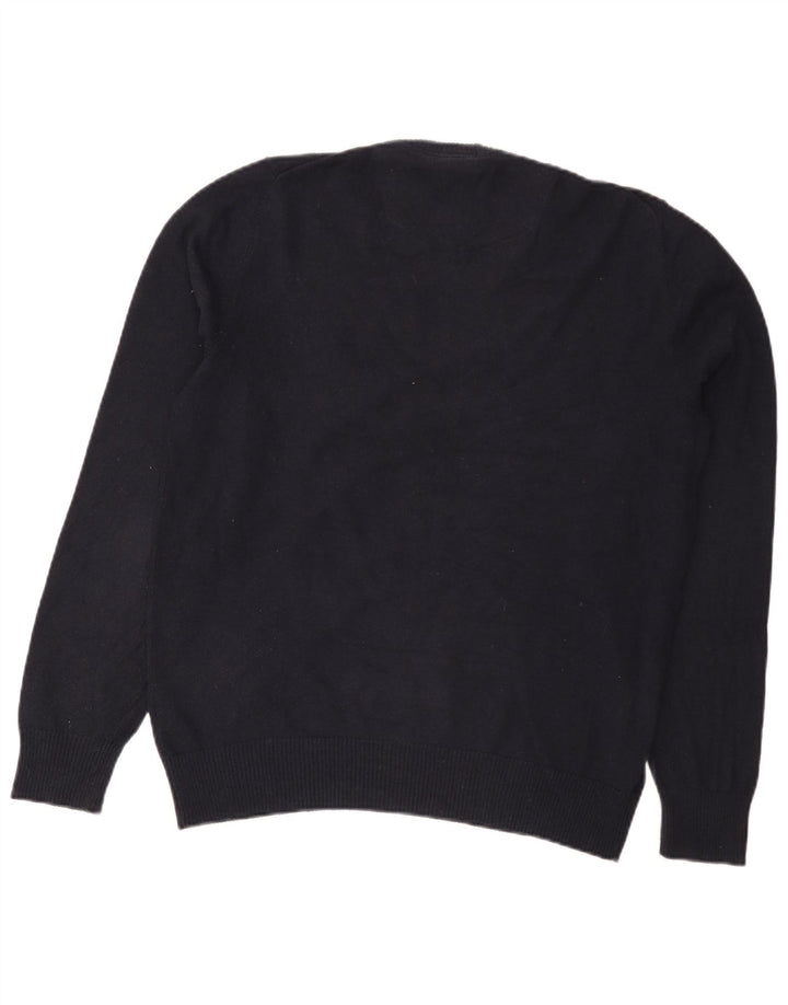 Jersey con cuello en V para hombre de Fat Face Algodón azul marino medio