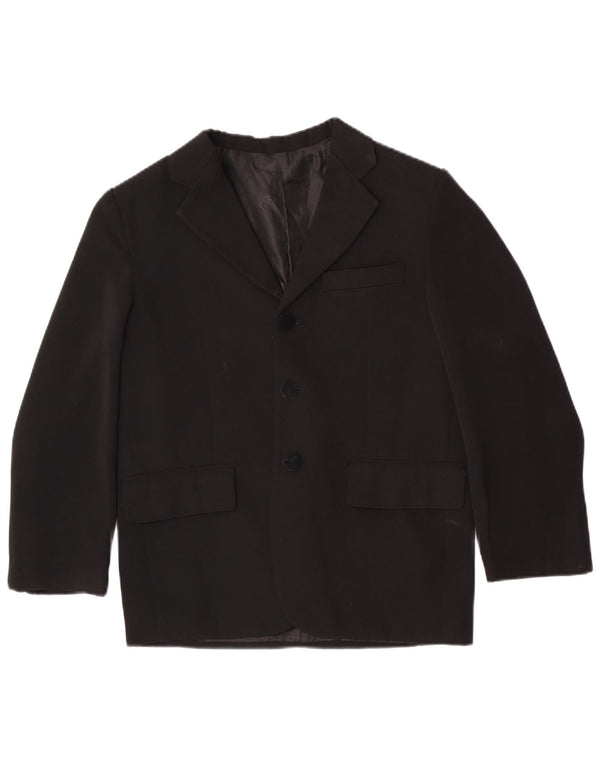 Vintage Boys 3 Botones Blazer Chaqueta 11-12 Años Negro