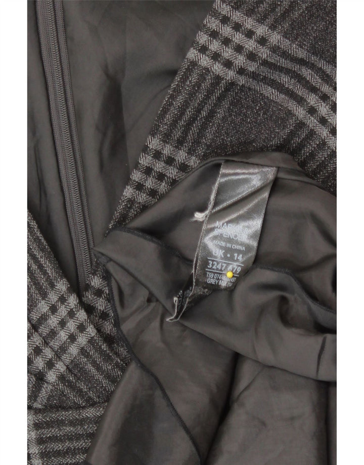 Marks & Spencer Vestido tubo para mujer UK 44 Poliéster a cuadros gris medio