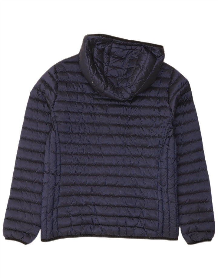 Superdry Chaqueta Acolchada Con Capucha Para Mujer UK 46 Large Nylon Azul Marino
